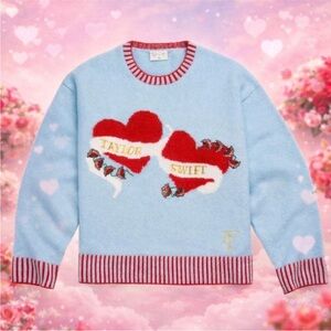 NEW Taylor Swift Blue Heart Sweater